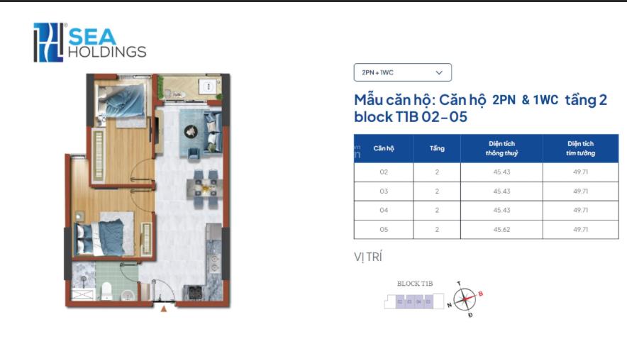 Tôi chủ cần bán căn studio  tầng trung view hồ bơi giá 1 tỷ 03