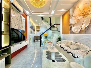 4 tầng btct 5pn mới đẹp  sd 140m2  hẻm thông phan văn trị, bình thạnh