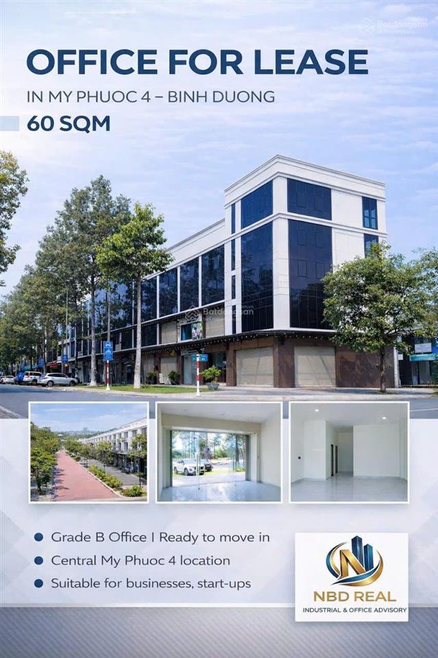 Nbd real  cho thuê office khu đô thị mỹ phước 4  bình dương