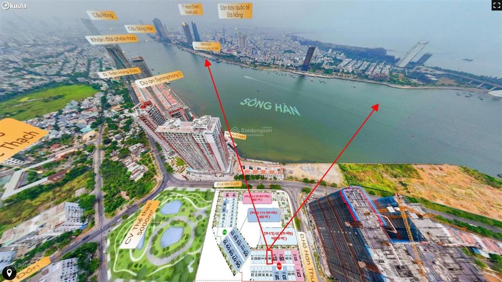 Căn ngoại giao trực triện sông hàn  tầng cao  dự án sun symphony5. khai thác cho thuê từ 20 tr/th