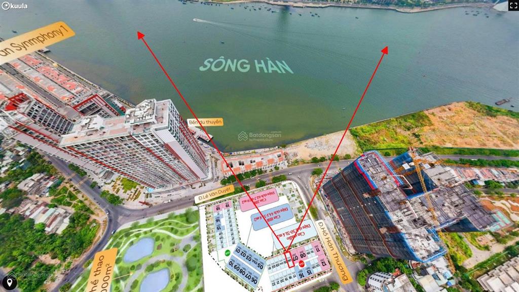 Căn ngoại giao trực triện sông hàn  tầng cao  dự án sun symphony5. khai thác cho thuê từ 20 tr/th