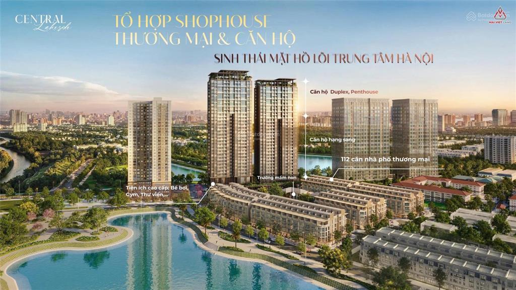 Gà đẻ trứng vàng taseco trung văn  shophouse, nhà phố 6 tầng tố hữu trung văn, bao quanh 3 mặt hồ