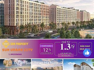 Bán căn hộ chung cư tại sun urban city, phủ lý, 1,3 tỷ, 30m2, chỉ với giá siêu hời