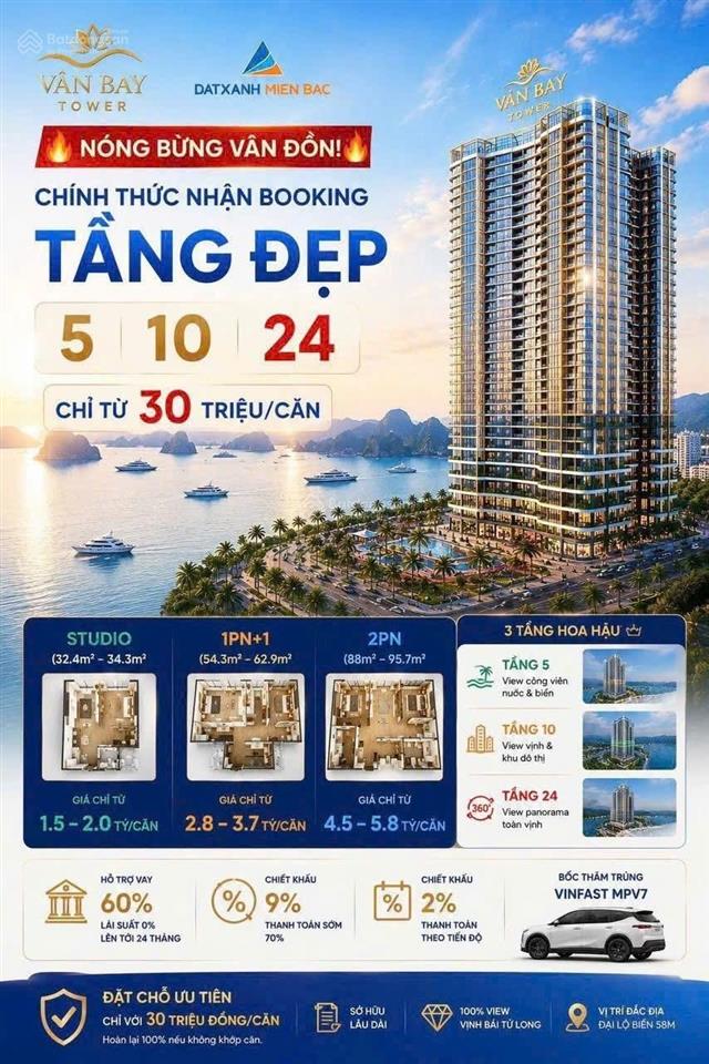 Bán chcc vân bay tower, dự kiến 1,4 tỷ, 29,7m2, đẹp, nhiều tiện ích, miễn thuế thu nhập cá nhân
