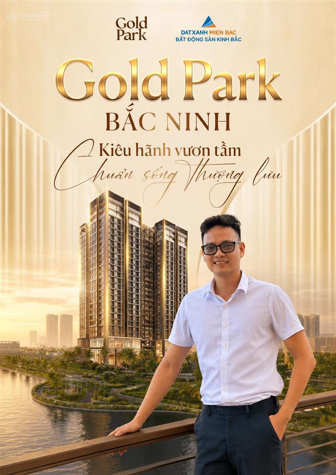 Bán gấp căn hộ 2,1 tỷ 46,5m2 tại gold park, bắc giang