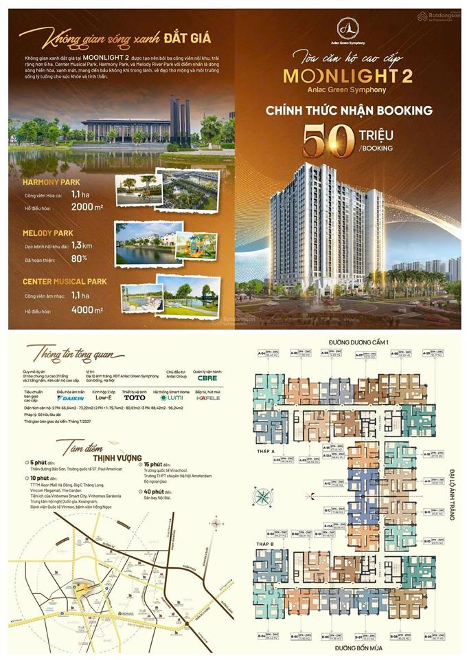 Chỉ 4,2 tỷ căn hộ 67m2 view nội khu, moonlight an lạc symphony