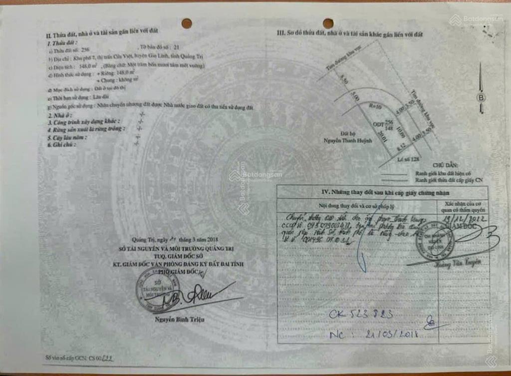 Bán đất tại thị trấn cửa việt, huyện gio linh, quảng trị giá cực chất, 148m2