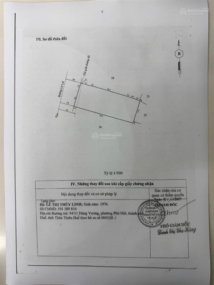 Chính chủ bán gấp nhà đất tại đường lê lợi, phường phú xuân, thành phố huế.