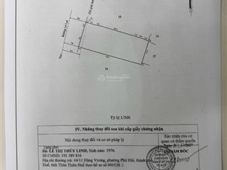 Chính chủ bán gấp nhà đất tại đường lê lợi, phường phú xuân, thành phố huế.