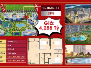 Căn 3pn view nội khu giá ưu đãi tuyệt đối , the origami. view trực diện vườn nhật, hồ cá koi