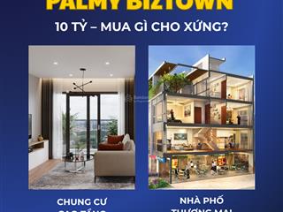 Bán liền kề palmy biztown 2 mặt tiền 80tr/m2 đất, mặt đường 30m