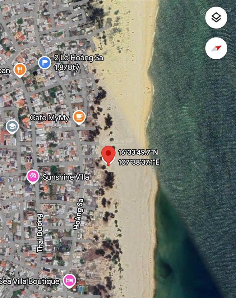 "siêu quỹ đất" 1541m2 view biển thuận an mặt tiền 33m tâm điểm quy hoạch đô thị biển