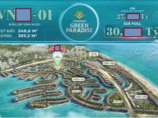 Biệt thự đơn lập vinhomes paradise cẩn giờ chỉ 27.5 tỷ. tương đương giá căn song lập.  0931 798 ***
