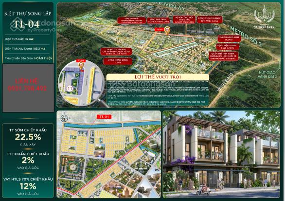 Biệt thự view sông, đầu đường tương lai 29m, 154m2, bg full nội thất, chỉ từ 4.98 tỷ.  0931 798 ***