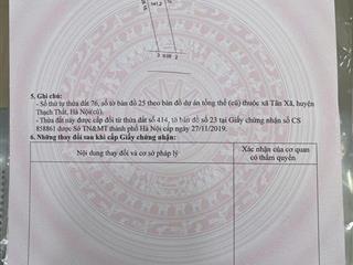 Bán đất thổ cư khu vực tân xã  hạ bằng (cạnh hồ tân xã, cạnh đường vành đai kcn hoà lạc)