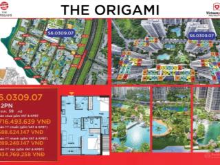 Căn 2pn giá 3.2 tỷ độc quyền phân khu origami vinhomes grand prak