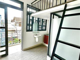 Cho thuê căn hộ duplex (gác), ban công, q4, đường tôn đản, gần đh nguyễn tất thành, cầu khánh hội