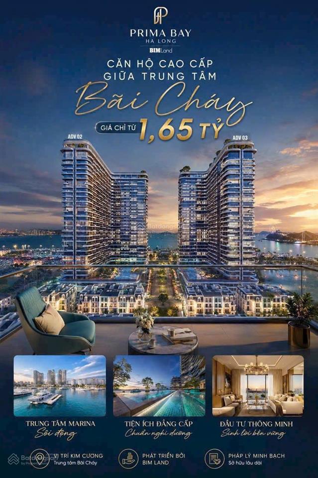 Chỉ 30% sở hữu căn hộ chuẩn khách sạn prima bay hạ long  ngân hàng bao lãi gốc 30 tháng