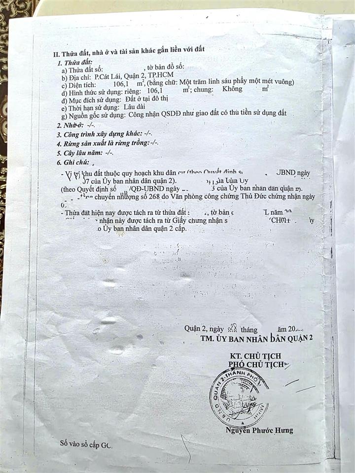 Bán nhà hẻm ô tô  gần lê văn thịnh, cát lái, q.2