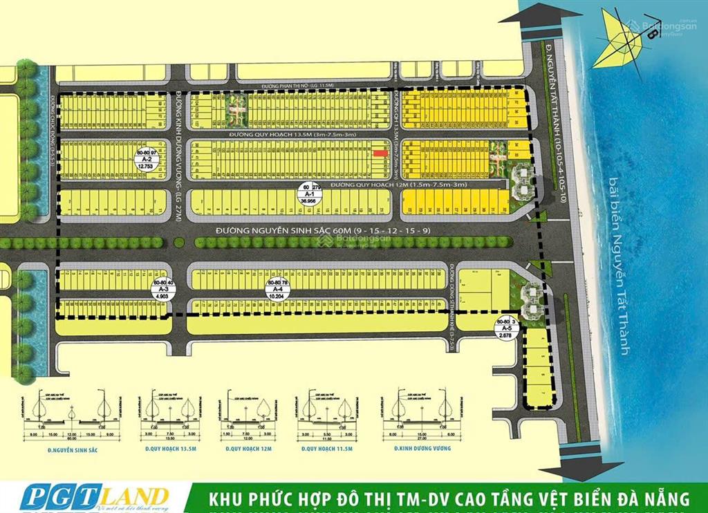 Bán 105m2 đất ngã tư trần minh tông/hòa minh 30 (khu a1 phương trang)