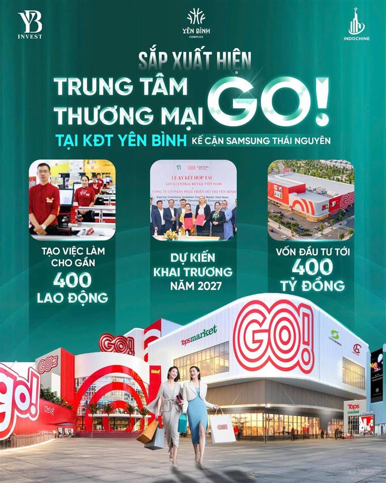 1 tỷ 6 sở hữu căn hộ thương mại 2 ngủ tầng cao view thoáng tại yên bình complex  thái nguyên