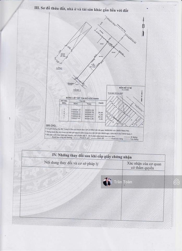 Bán nhà mặt tiền 225bis227 hai bà trưng , phường xuân hoà, tp. hcm