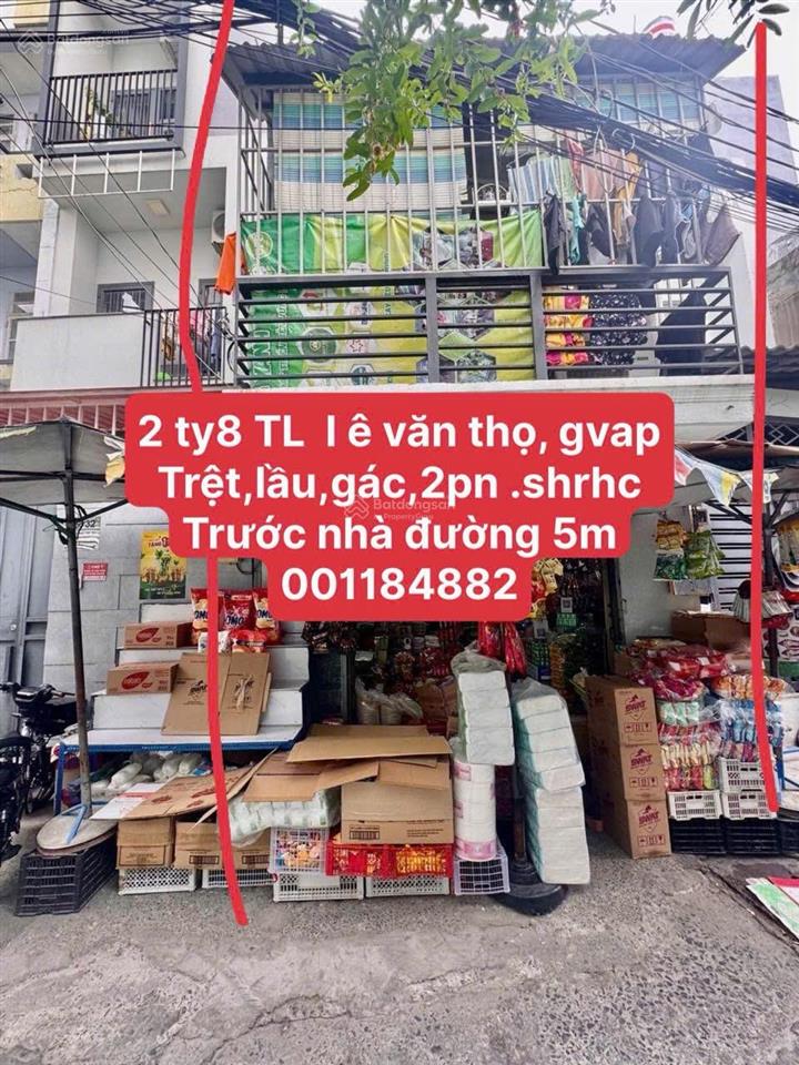 Nhà đang kinh doanh tạp hoá có lượng khách quen ồn định . đường 5m
2 tỷ 8 tl. 2 tầng + 1 gác .2pn,