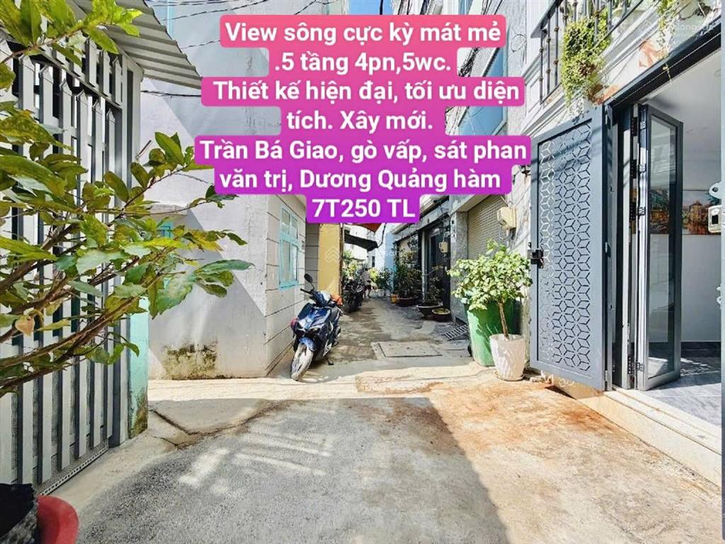 Thiết kế hiện đại,tối ưu diện tích, xây dựng mới wiew sông cực kì mát 5 tầng.4pn.3wc,sân th