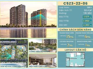 Căn 1pn+ view hồ tạo sóng và công viên nội khu  pk the sand
