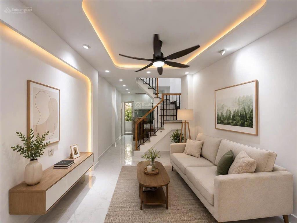 Nhà đẹp full nội thất ngay chợ an nhơn hẻm 4.5m  33m 2 tầng 3pn 3wc 4.35 tỷ