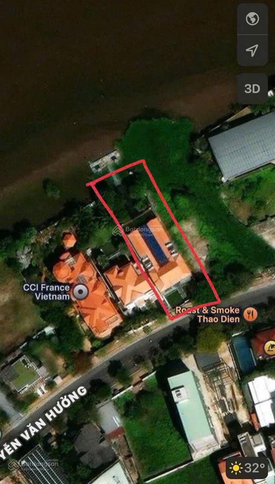 Bán siêu villa 2 mặt tiền sông sài gòn & nguyễn văn hưởng  thảo điền, tp thủ đức 1044m2