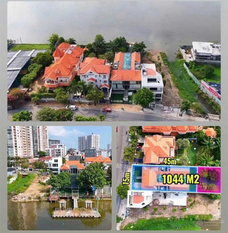 Bán siêu villa 2 mặt tiền sông sài gòn & nguyễn văn hưởng  thảo điền, tp thủ đức 1044m2