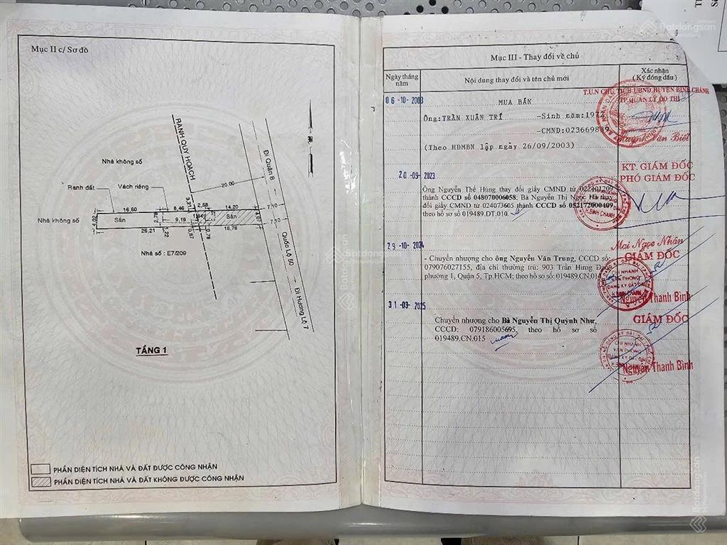 Nhà bán. ngay mặt tiền quốc lộ 50 cũ. đ mới văn tiến dũng. dt 4m7x43m. lửng 4 phòng ngủ