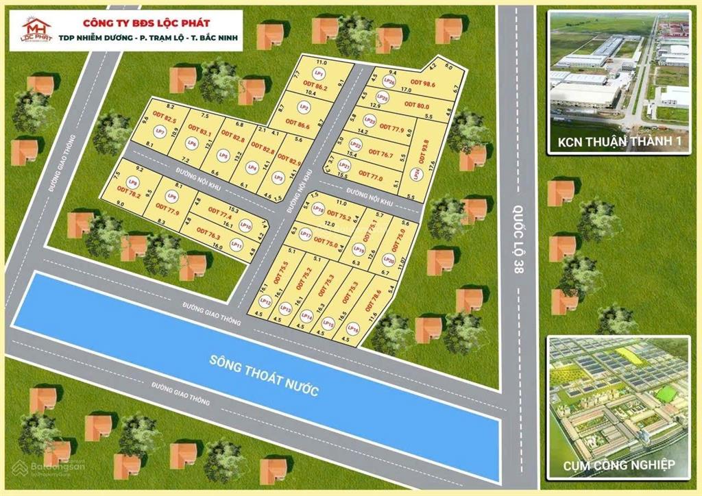 Bán lô đất ~80m nhiễm dương, p. trạm lộ, bắc ninh