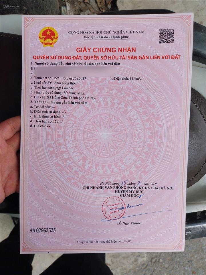 Bán đất tại hồng sơn, hà nội chỉ 1,5 tỷ có 83,9m2, view đẹp, gần hồ rộng 850ha, pháp lý đầy đủ