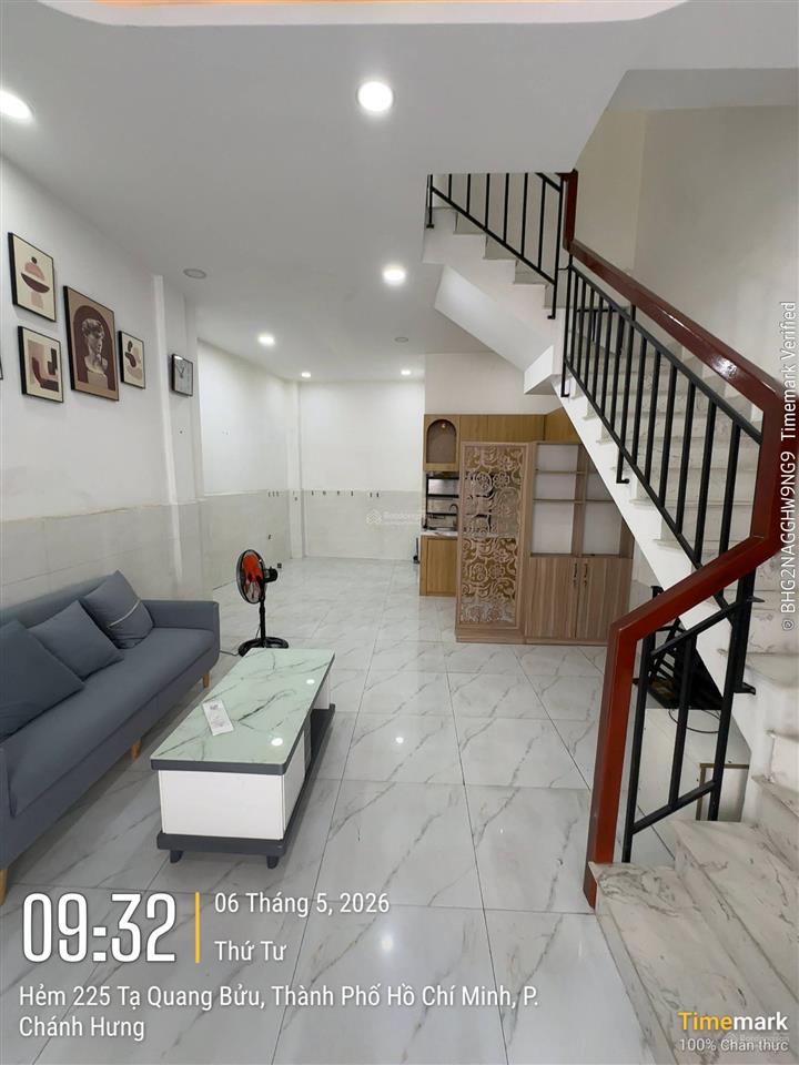 Nhà (4,4*9m) 2 tầng ở đường âu dương lân f3 q8, shriêng hoàn công đủ,tiện đi q5,1 ,  0934 123 ***