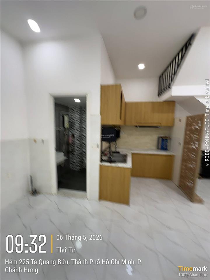 Nhà (4,4*9m) 2 tầng ở đường âu dương lân f3 q8, shriêng hoàn công đủ,tiện đi q5,1 ,  0934 123 ***