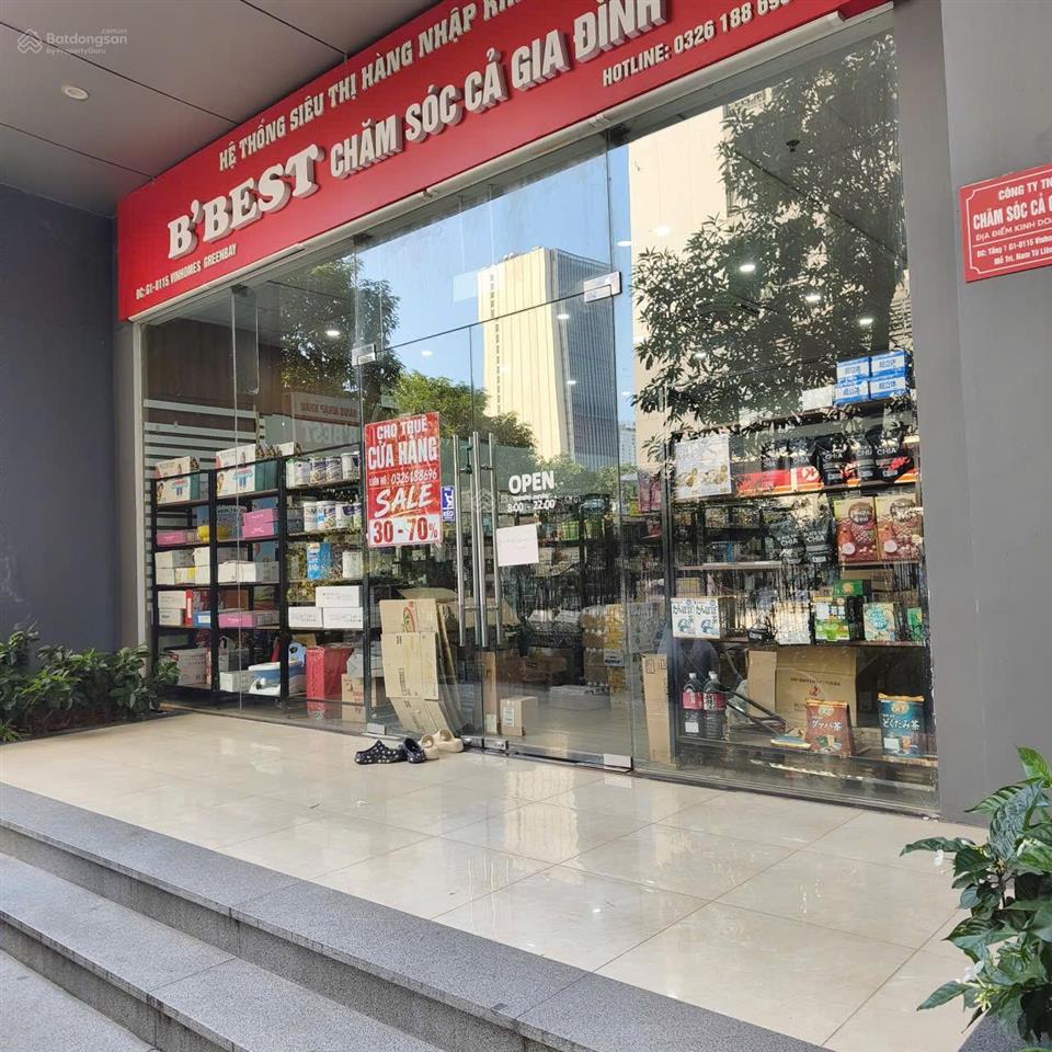 Cho thuê shophouse chân đế chung cư vinhomes greenbay mễ trì