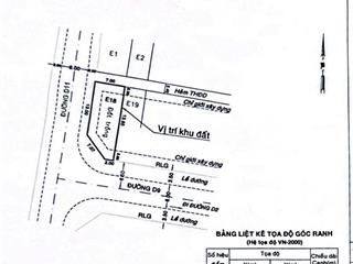 Bán đất góc 2 mặt tiền đường e1 phường phú mỹ quận 7 . cách phú mỹ hưng 2km.