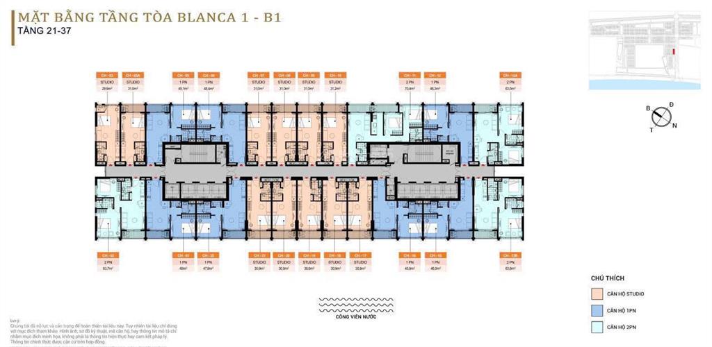 Bán căn hộ blanca city 1 phòng ngủ vip, view biển đẹp, tầng cao, vị trí đẹp, sinh lời cao