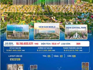 Bán căn hộ 3 phòng ngủ, dự án beacon vũng tàu, giá 8 tỷ, sở hữu 2 view biển độc nhất