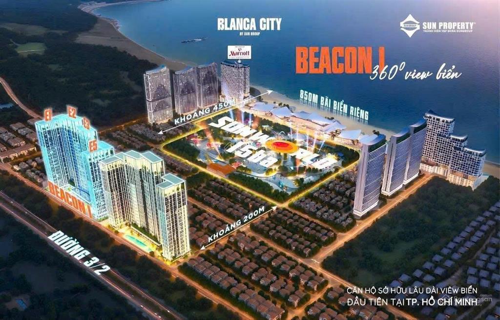Bán căn hộ 1pn+ tầng cao beacon  blanca city vũng tàu, giá 3 tỷ 349