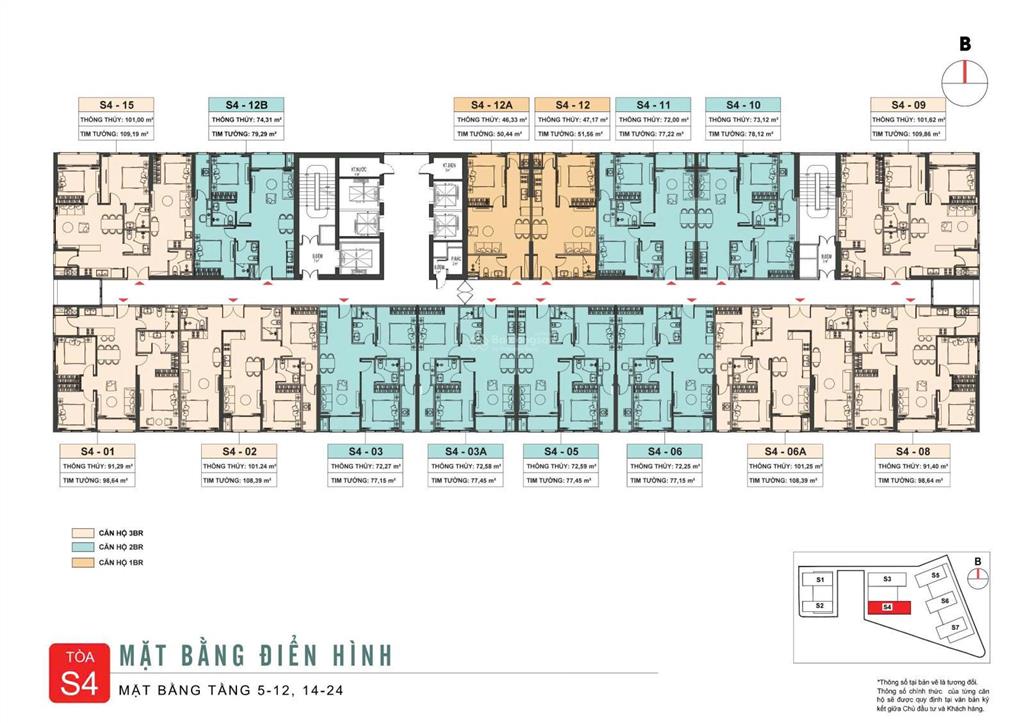 Nổi bật căn hộ 1pn 46.33m2 dự án capital square, mặt sông hàn đà nẵng, dt cho thuê 20tr/tháng
