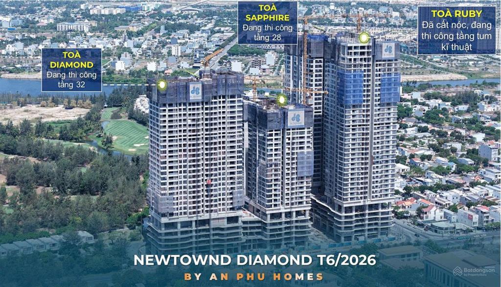 Tin được không? chỉ 1,2 tỷ sở hữu ngay căn hộ biển 2pn 73 m2 da newtown diamond, nhận nhà t9/2026