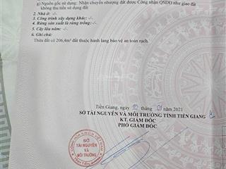 Bán đất ấp 4, xã phú an, huyện cai lậy, 1,6 tỷ, 1805,6 m2. có thương lượng