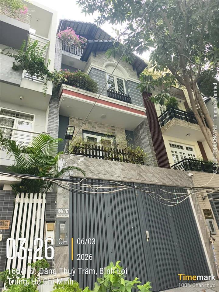 Bán nhà hxh p. 13, đặng thùy trâm, đt 5x16m, kc 5 tầng, giá 13 tỷ tl trước nhà công viên