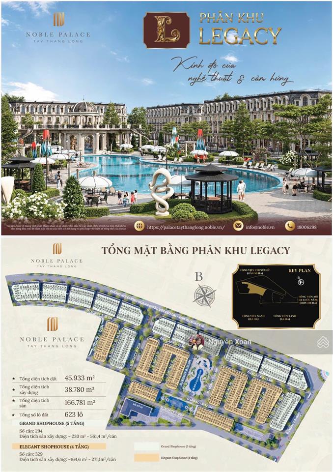 Trực tiếp cđt noble căn góc đông nam đối diện bể bơi, clubhouse 70m2 5 tầng giá chỉ 17 tỷ