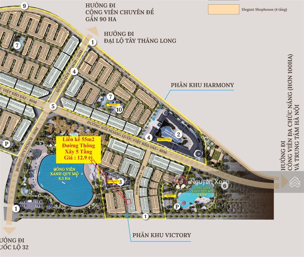 Duy nhất căn 55m2, 5 tầng, gần trường học, bệnh viện, 2 công viên, bàn giao t6.2026 giá nhỉnh 12 tỷ