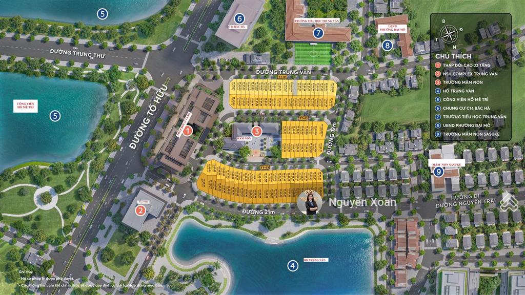Bán shophouse central lakeside tố hữu  80m  5 tầng 1 tum  giá 30 tỷ  3 mặt hồ