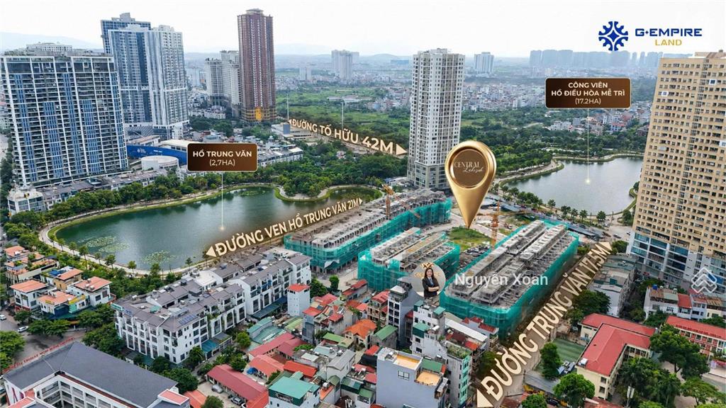 Bán căn mặt hồ trung văn, 105m2 6 tầng taseco trung văn  central lakeside giá 52 tỷ bg t12.2026